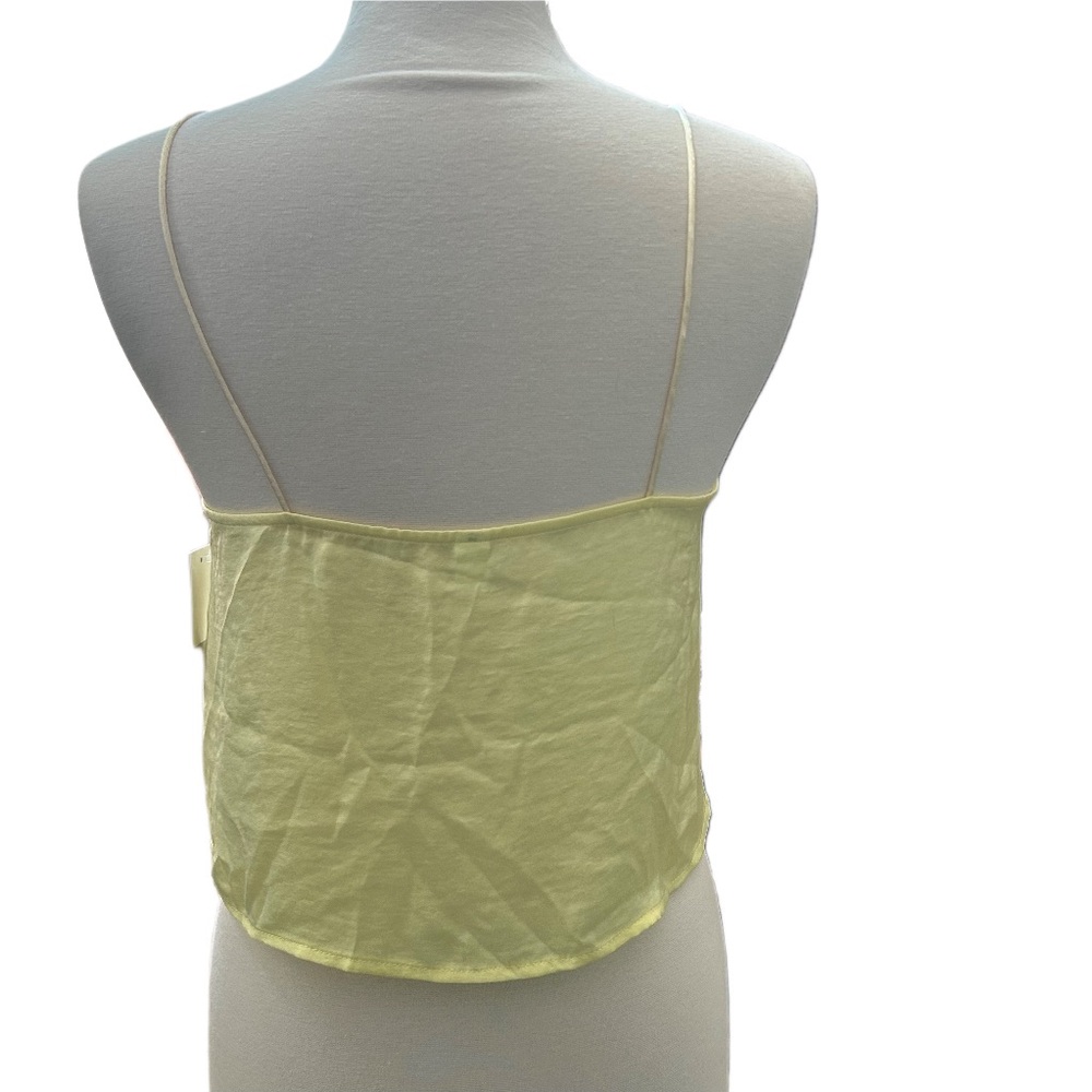 😎 SUMMER SALE Juniors BP Yellow Camisole Tank Crop Top Size M NWT - Picture 4 of 5